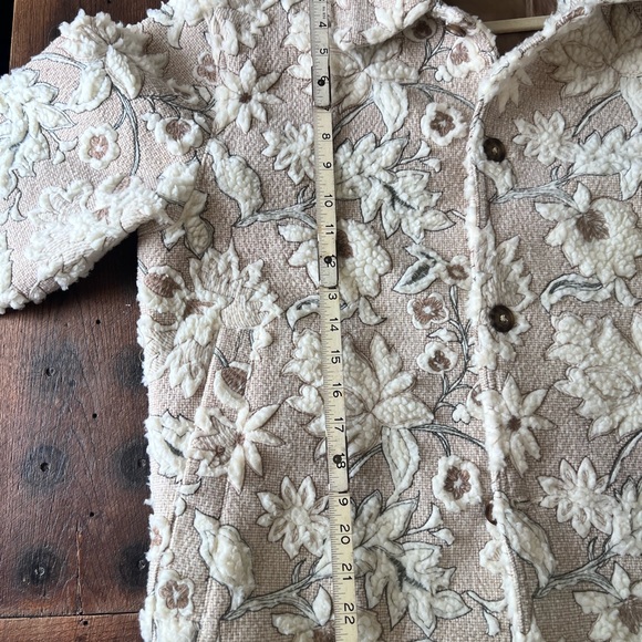 Abercrombie & Fitch Men’s Cream Floral Sherpa Zip Trucker Jacket - M - Picture 3 of 9